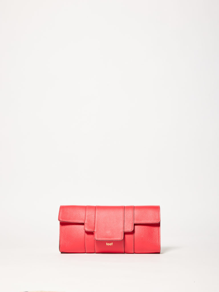 Zoe pelle martellata rossa