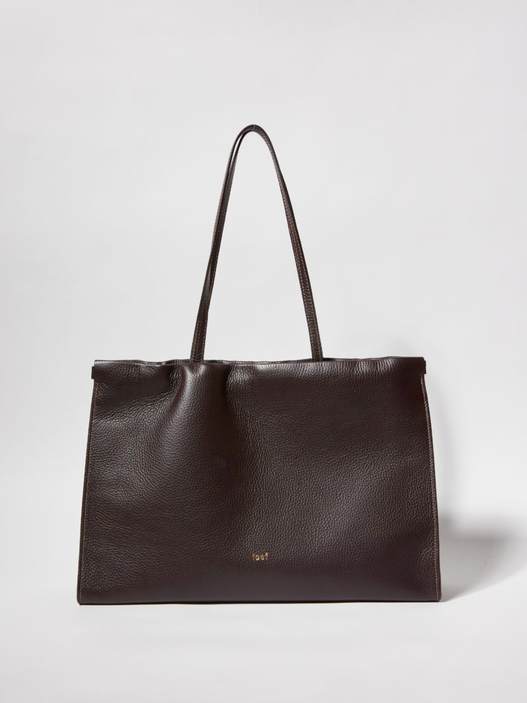 Lucille Maxi pelle martellata marrone cioccolato