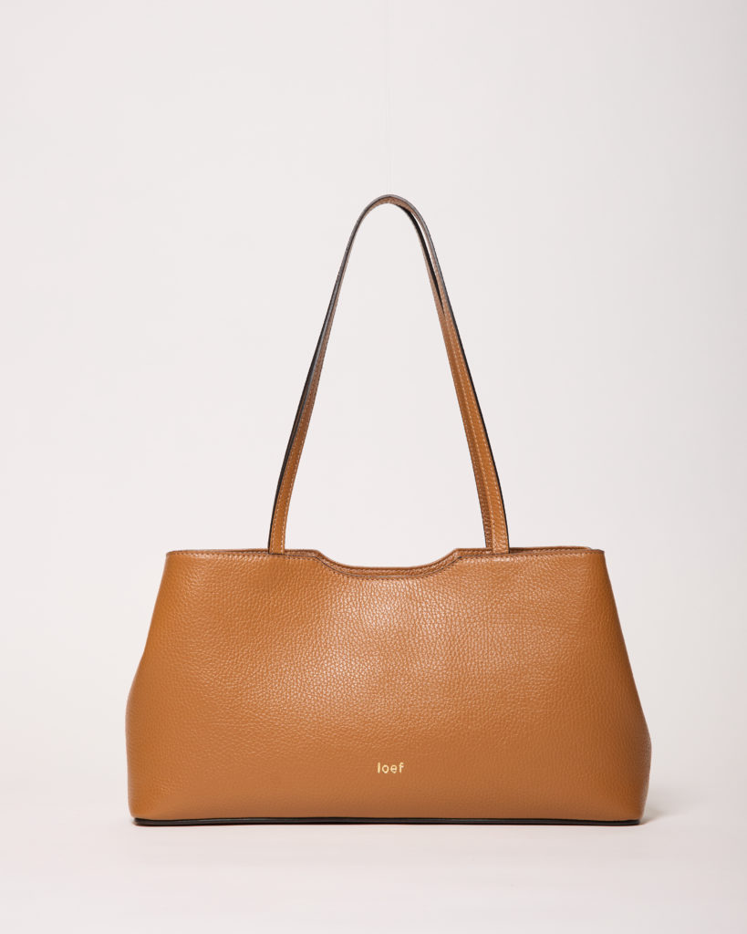 Mercie Midi pelle martellata marrone rovere