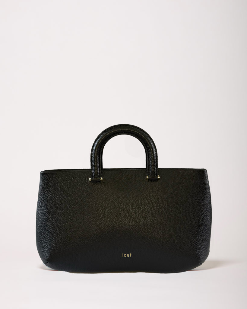 Serena in pelle liscia nera