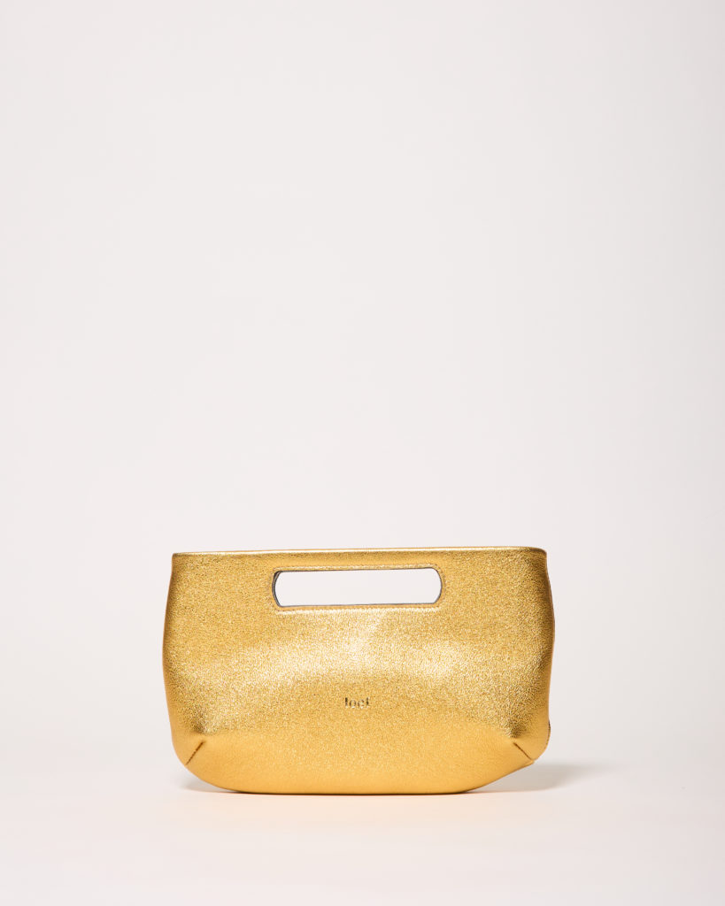 Mini Dalia pelle laminata oro