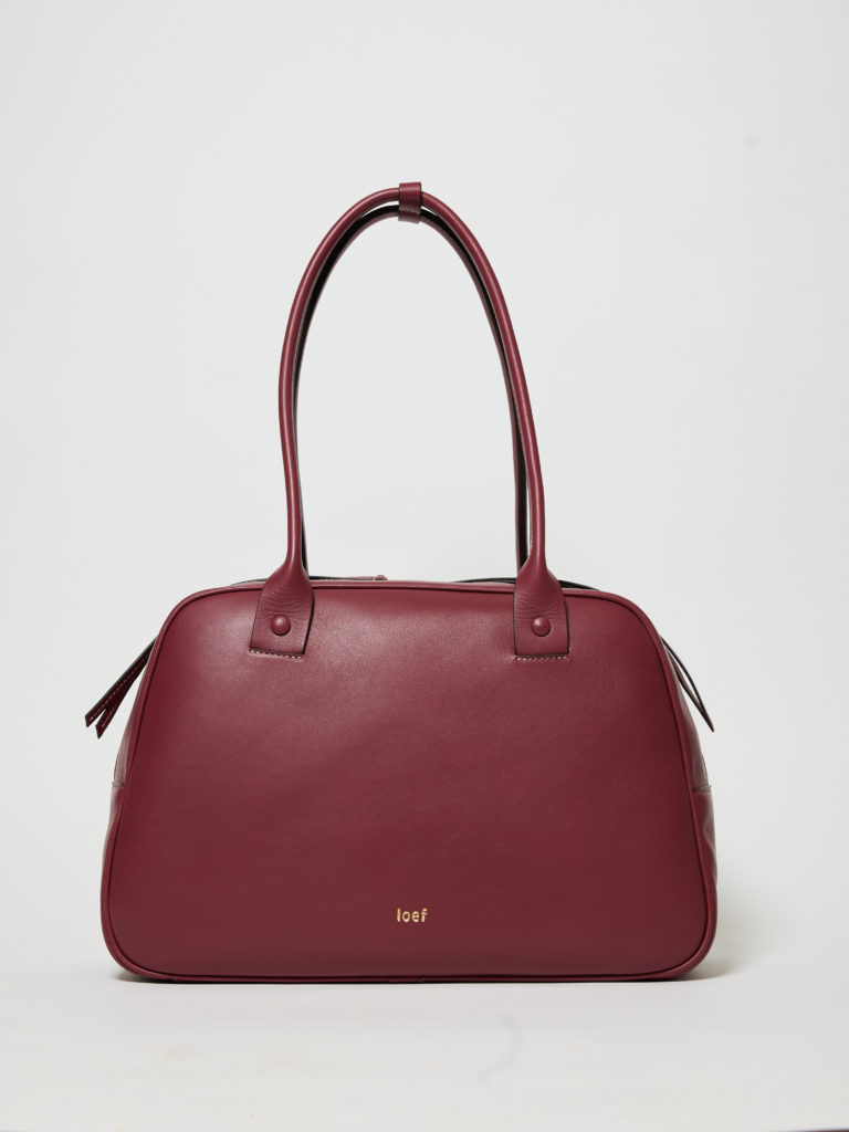 Rebecca in pelle liscia rubino