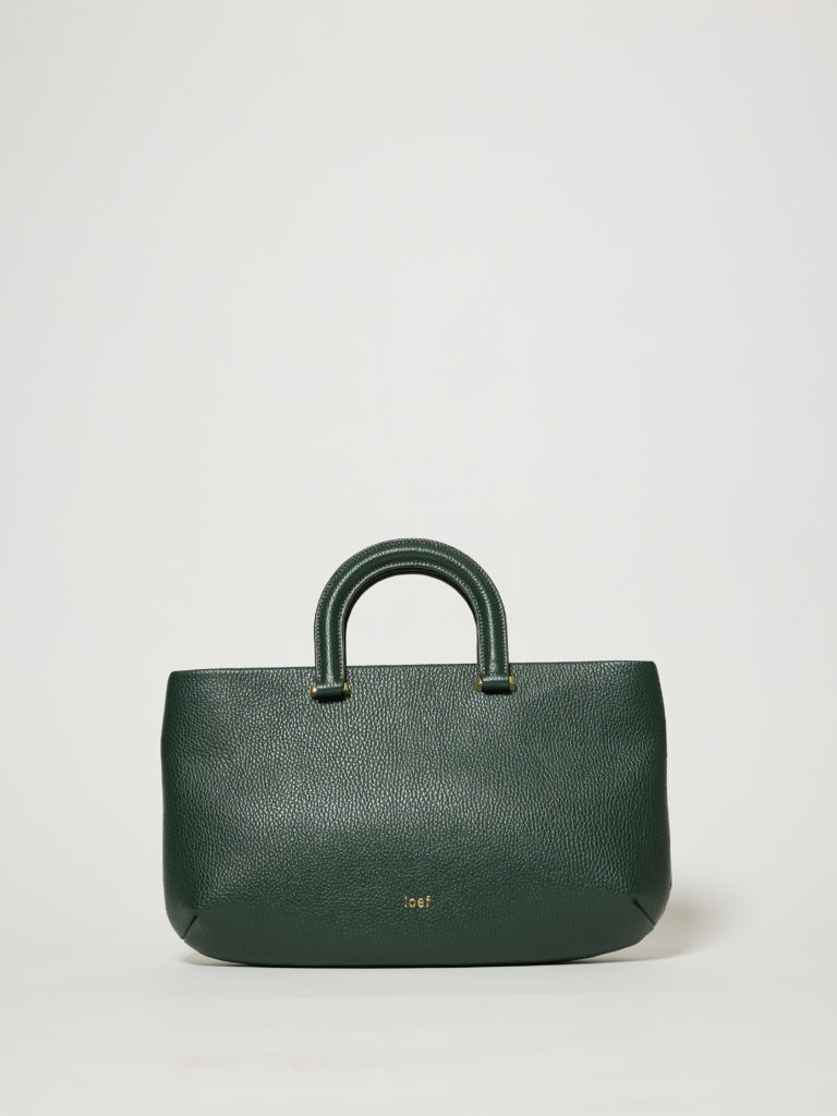 Serena in pelle martellata verde abete