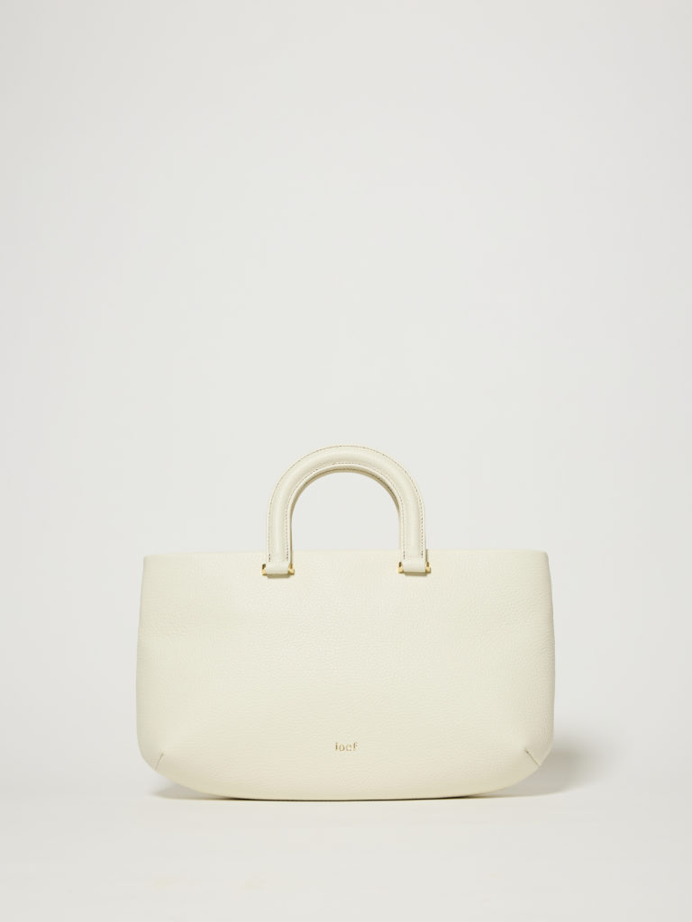 Serena in pelle martellata bianca