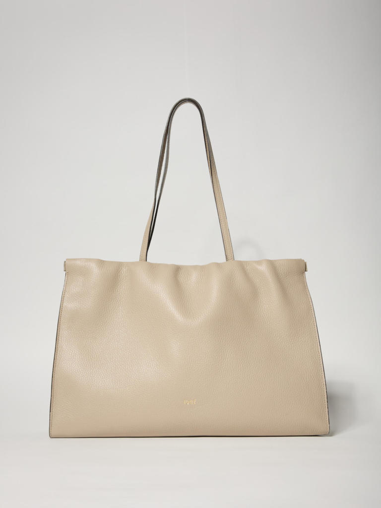 Lucille Maxi pelle martellata beige