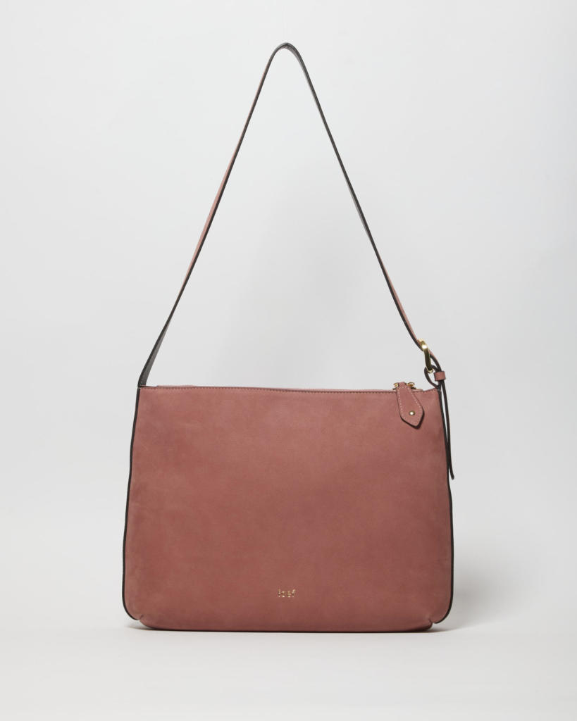 Ingrid  hobo bag in nabuk rosa