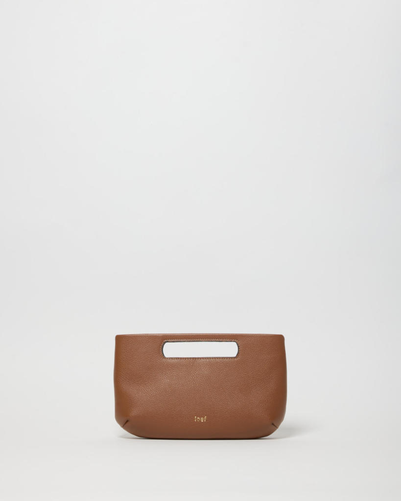 Mini Dalia, mini bag in pelle martellata cuoio