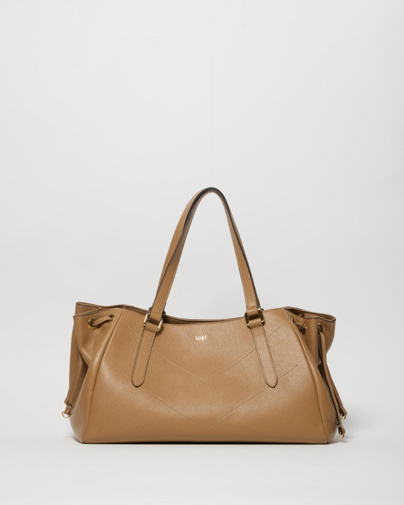 Noa handbag in pelle martellata color Sabbia