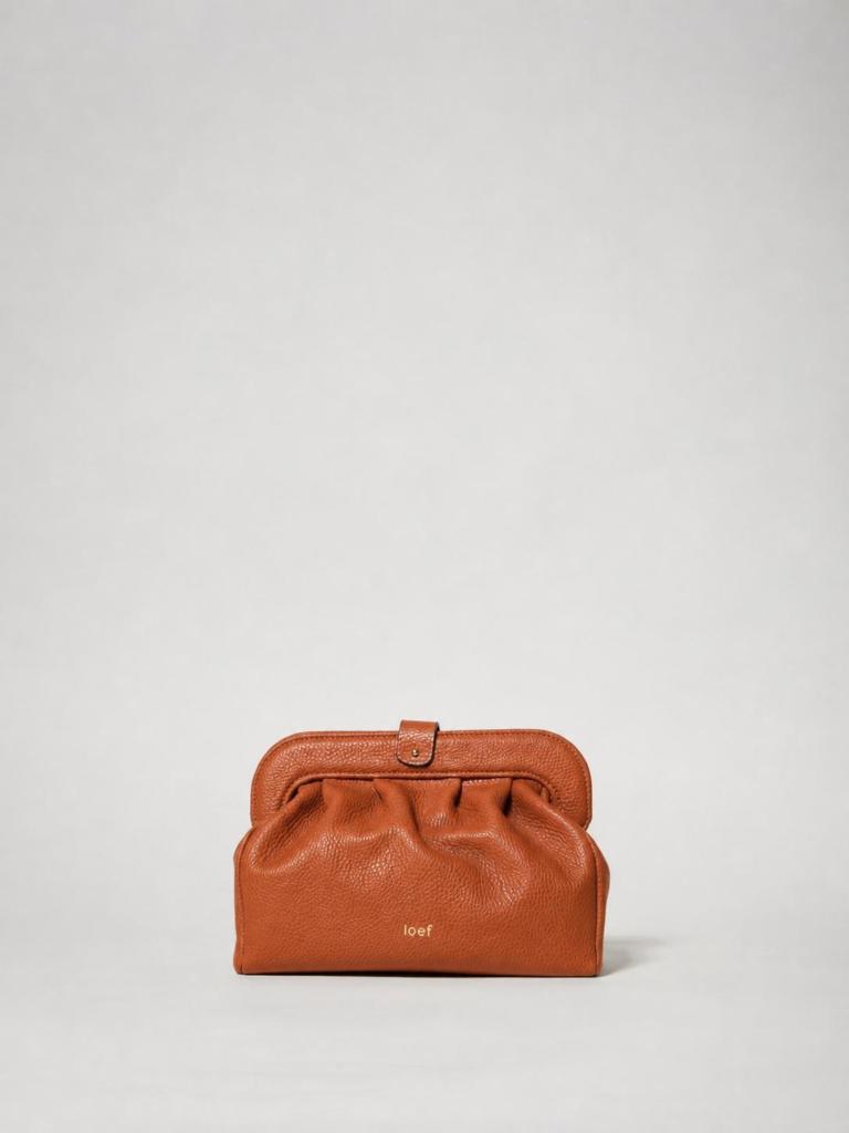 Robby Midi mini bag in pelle martellata cuoio