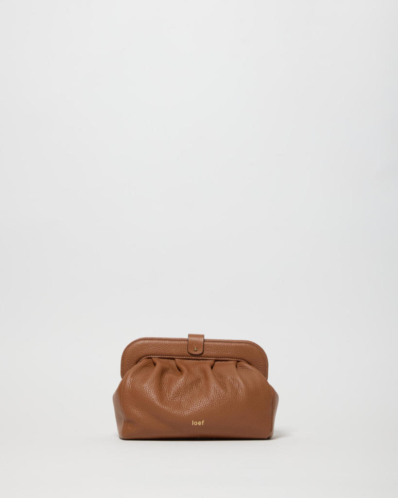Robby Midi mini bag in pelle martellata cuoio