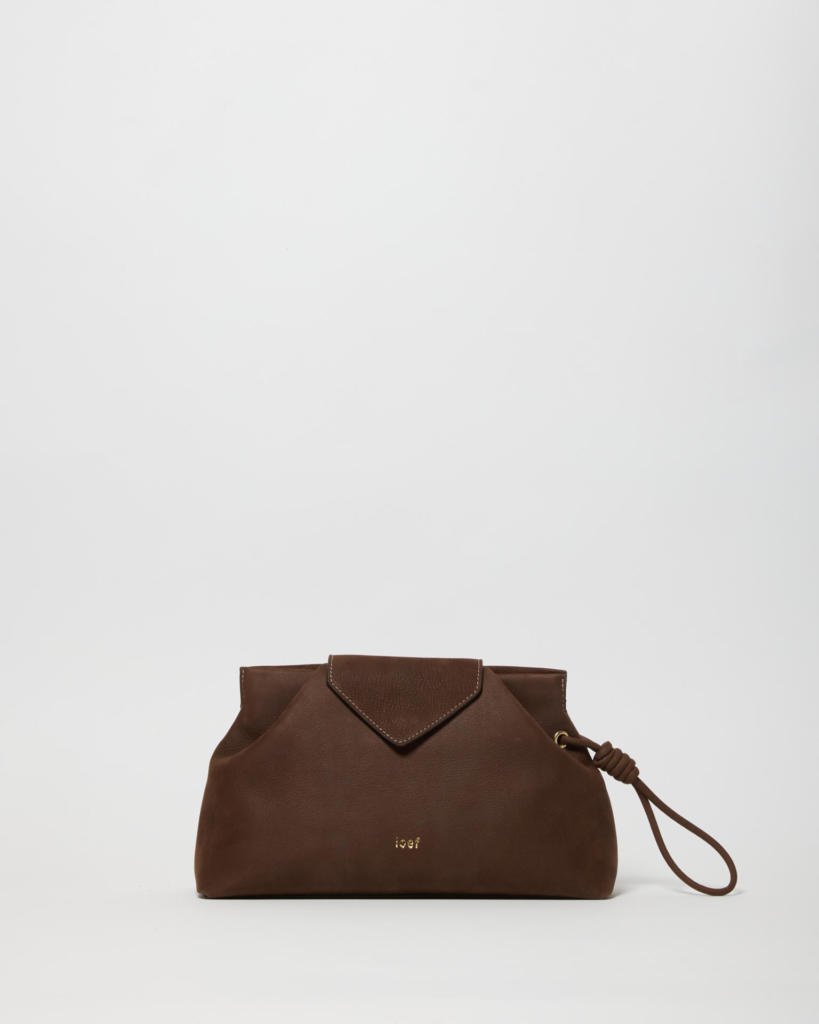 Ariette, clutch in nabuk testa di moro