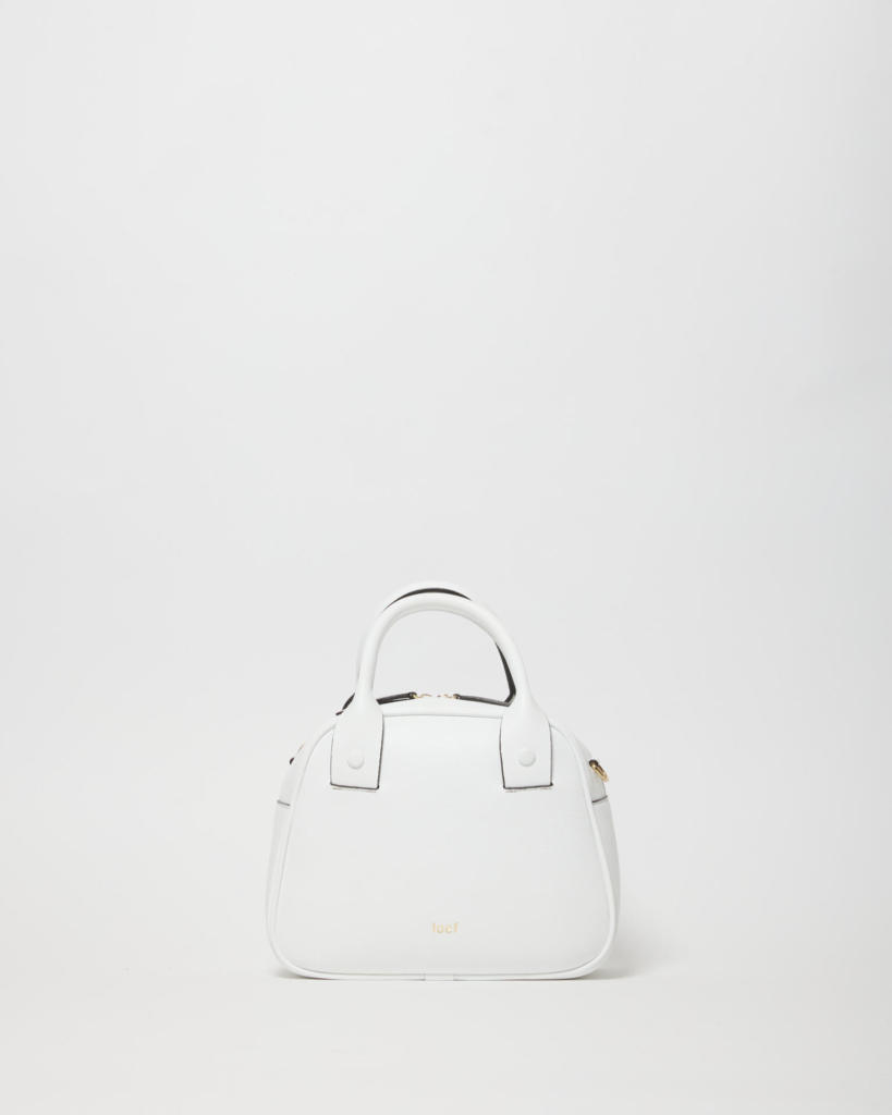 Bennie  bauleto in martellata fine colore bianco ottico