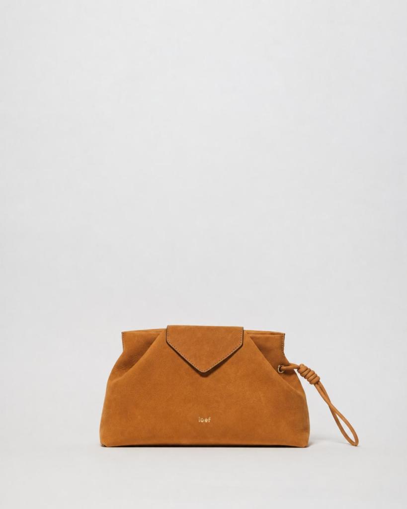 Ariette, clutch in nabuk cuoio