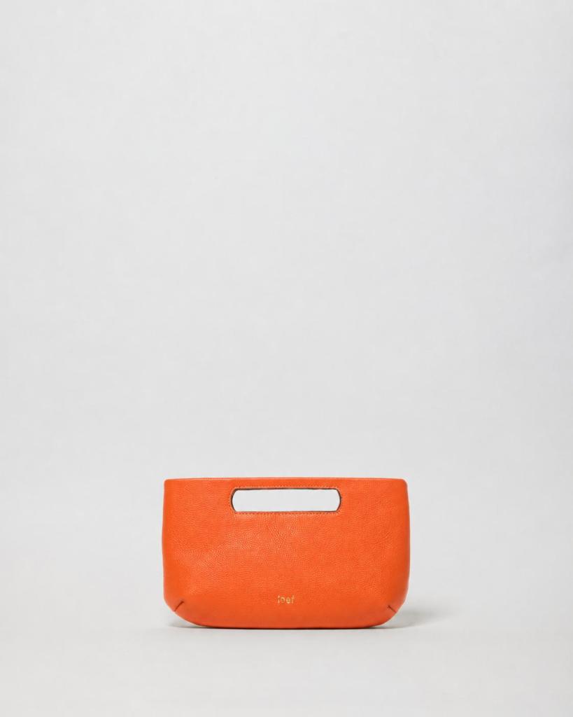 Mini Dalia, mini bag in pelle martellata arancione