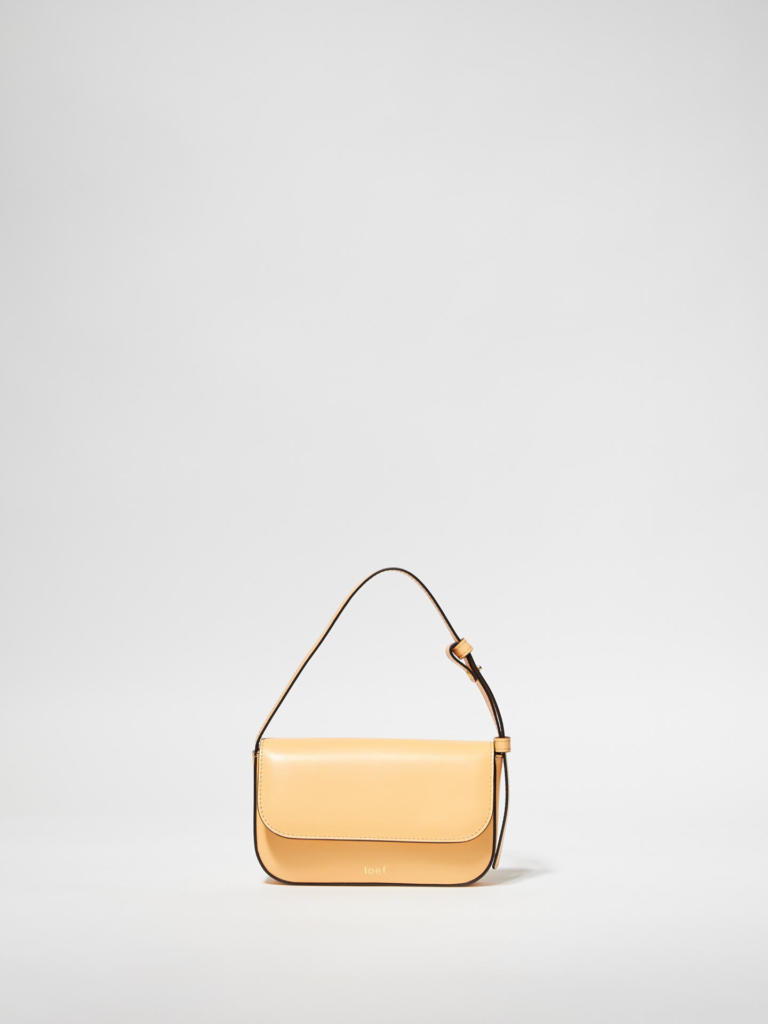 Sofia Mini Borsa a Mano e a Spalla in Pelle Liscia Color Albicocca