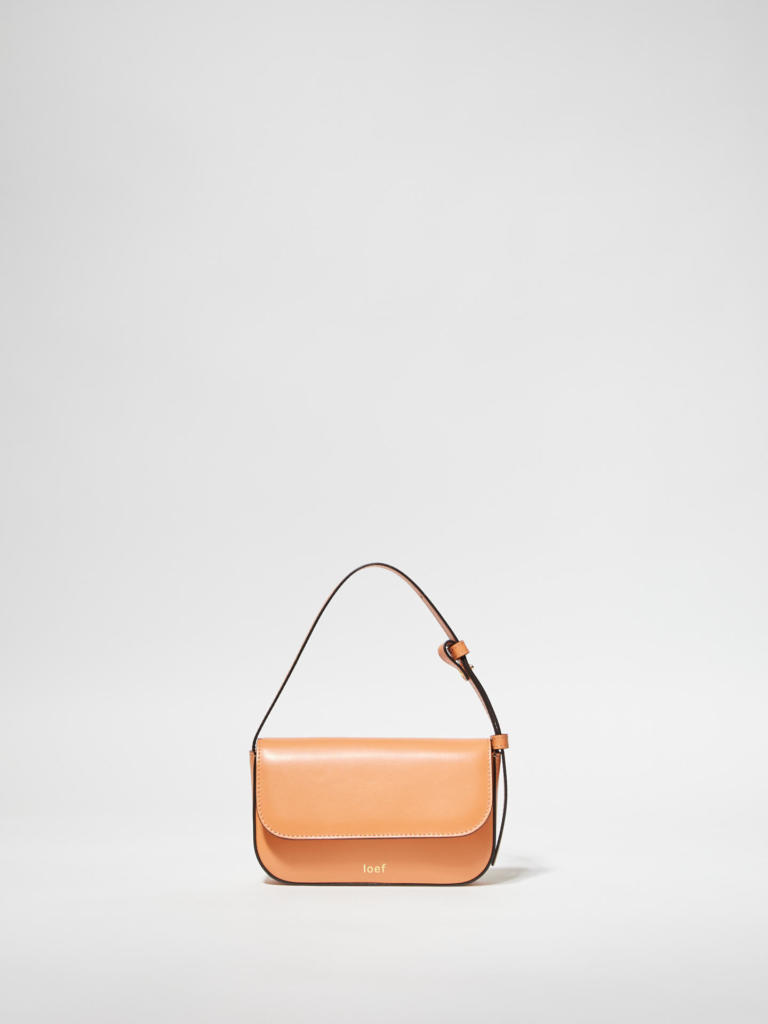 Sofia Mini Borsa a Mano e a Spalla in Pelle Liscia color pesca