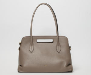Borsa IOEF in pelle martellata a grana fine color taupe