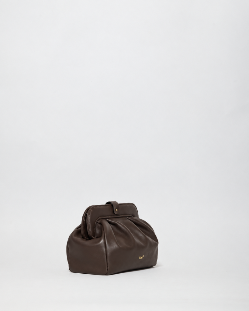 Robby Midi borsa Testa di Moro in pelle liscia vista tre quarti