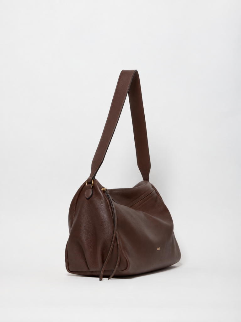 Jill borsa morbida in pelle martellata Marrone